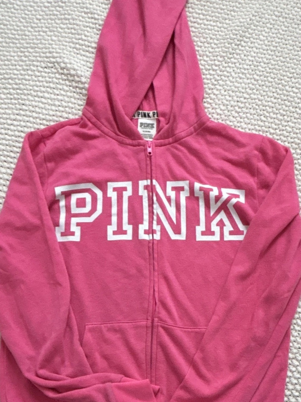 PINK Victoria's Secret Bubblegum Pink Full-Zip Hoodie